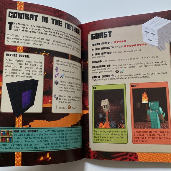 Minecraft Video Game Combat & Construction Handbook Full Color Paperback Books - Picture 10 of 12